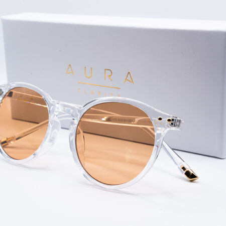 Aura Clarity Zen FL-41 Glasses – Crystal Clear Frame | Stylish Migraine Glasses for Light Sensitivity & Eye Strain