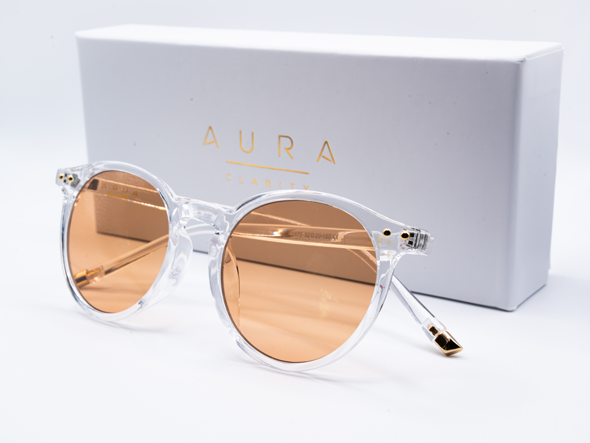 Aura Clarity Zen FL-41 Glasses – Crystal Clear Frame | Stylish Migraine Glasses for Light Sensitivity & Eye Strain