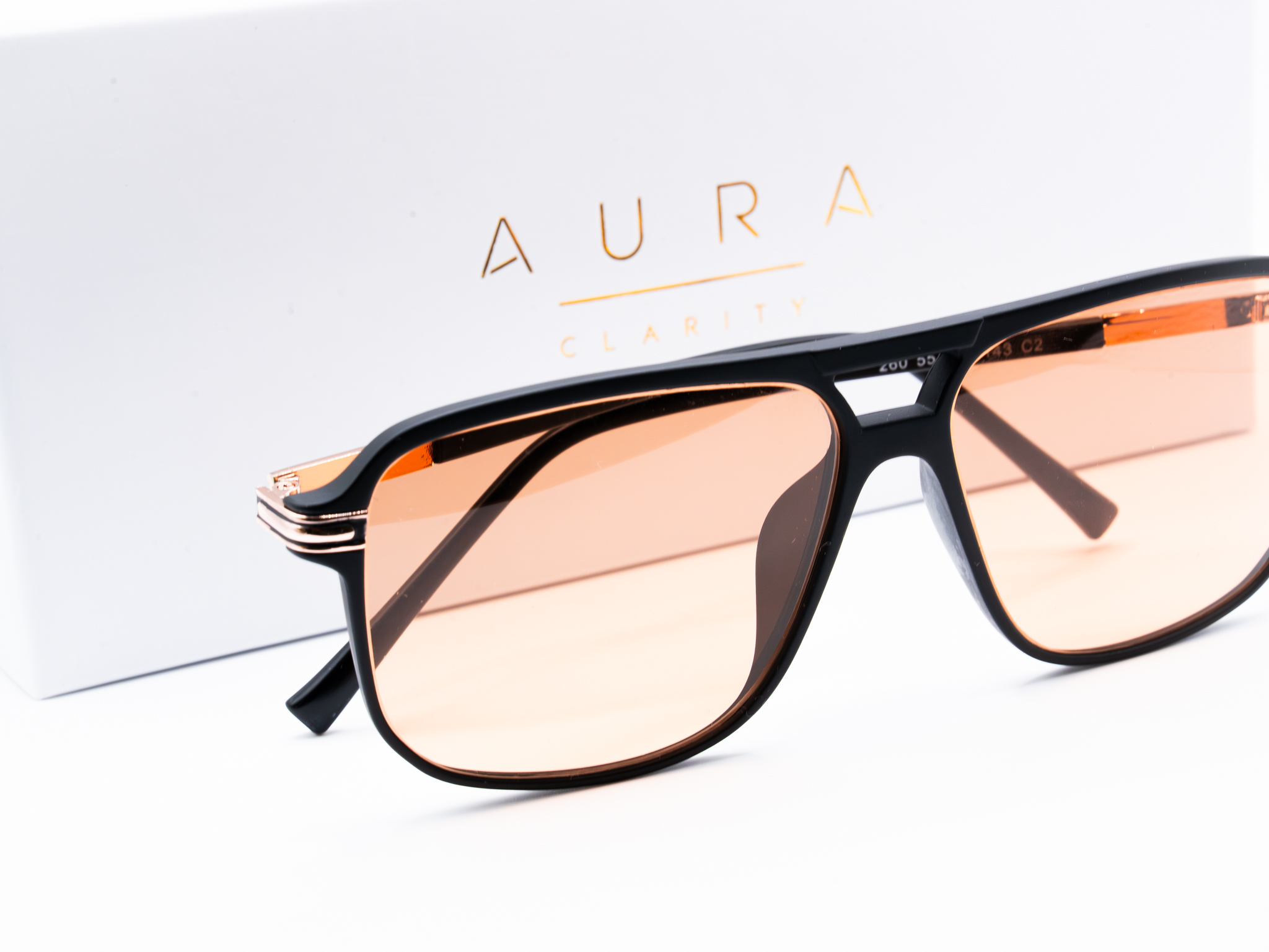 Aura Clarity Solace FL-41 Glasses – Matte Black Frame | Migraine Relief & Light Sensitivity Eyewear