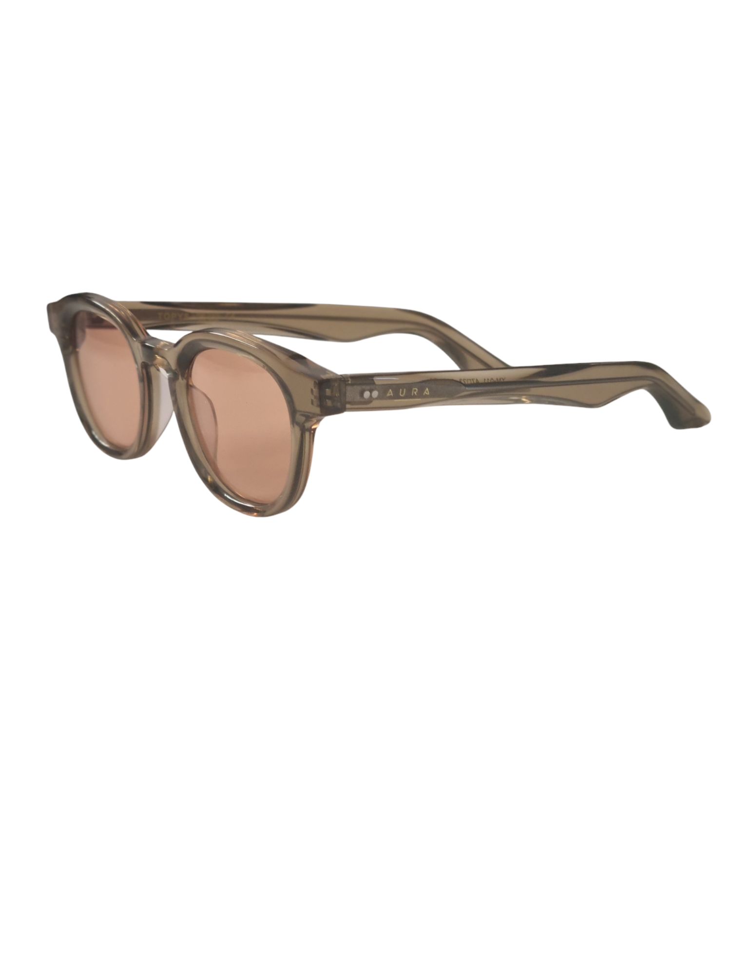 Aura Clarity Haven FL-41 Migraine Glasses – Round Champagne | Eyewear for Migraine & Photophobia Relief